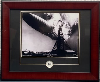 Framed Hindenburg Disaster Display with Recovered Metal Relic (Ltd Edition 123/500)