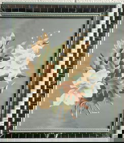 Floral Painting With Mirrored Frame (Signed, Turner)