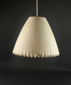 Pleated Pendant Light Fixture George Nelson for Howard Miller Clock Company