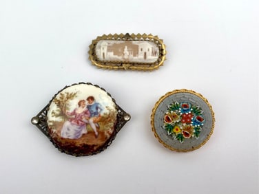Three-Piece Antique & Vintage Brooch Set