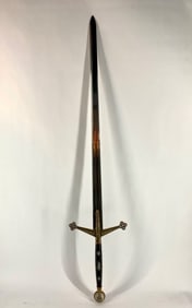 Decorative Spanish Two-Handed Sword with Unicorn and Lion Motif