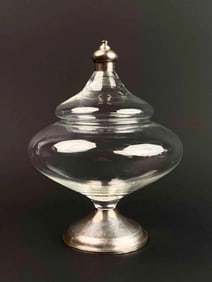 Maurice Duchin Creation Sterling Silver and Glass Candy Dish
