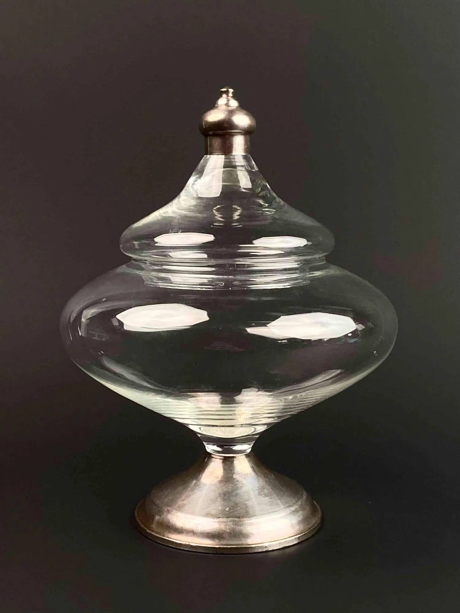 Maurice Duchin Creation Sterling Silver and Glass Candy Dish (1 of 11)