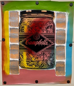 Steve Kaufman ‘Campbell’s Soup’ Hand-Painted Limited Edition Canvas