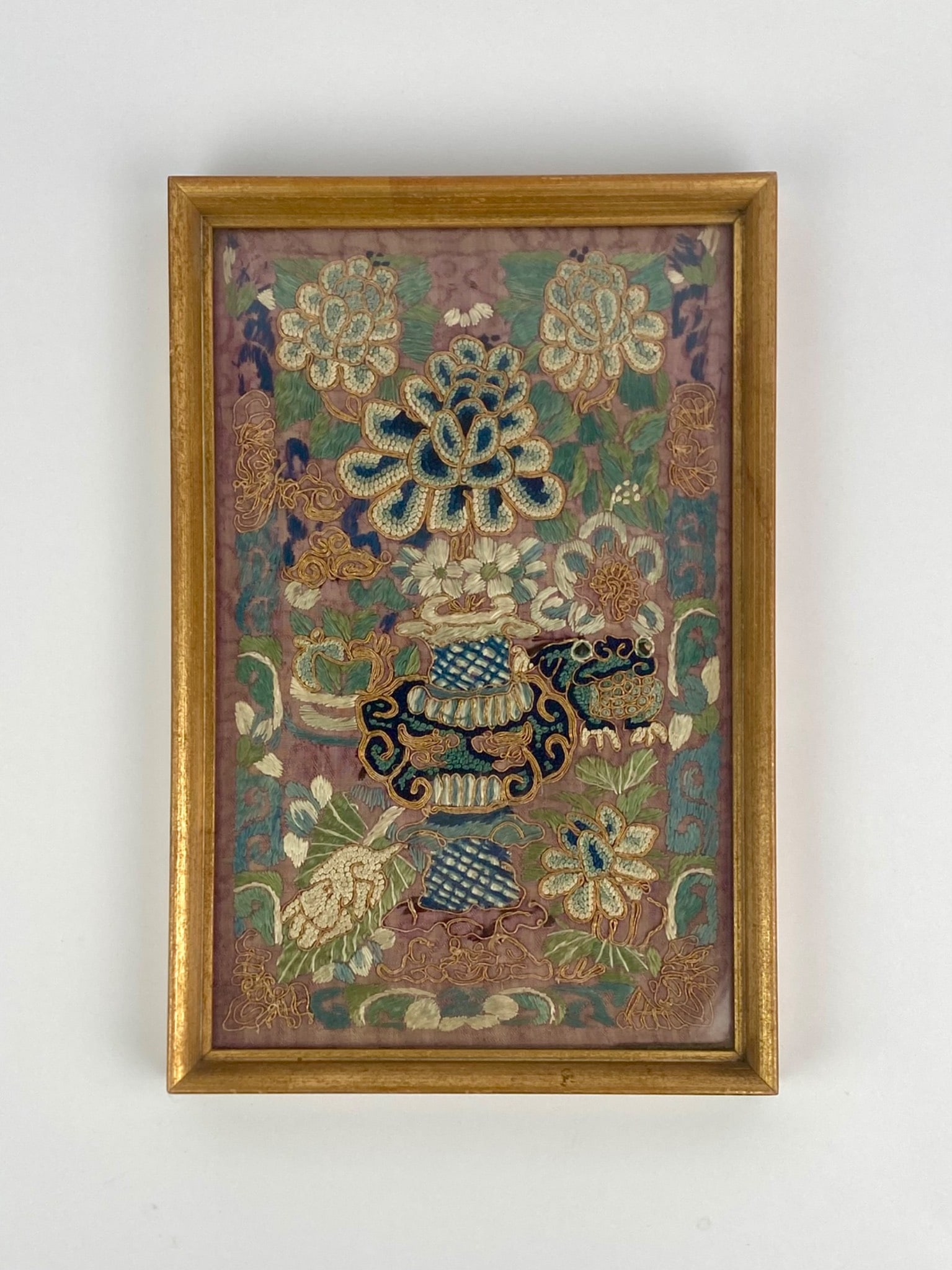 Framed Antique Chinese Silk Embroidery Panel (1 of 7)