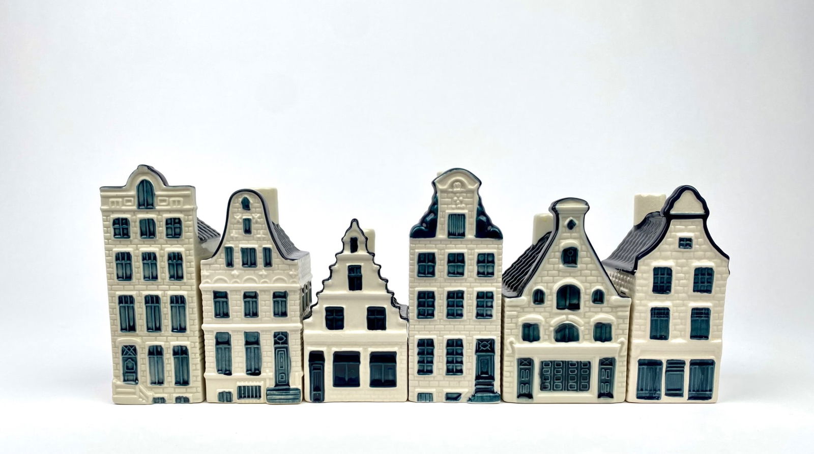 Set of 6 KLM Delft Blue Bols Ceramic Canal House Bottles (1 of 10)