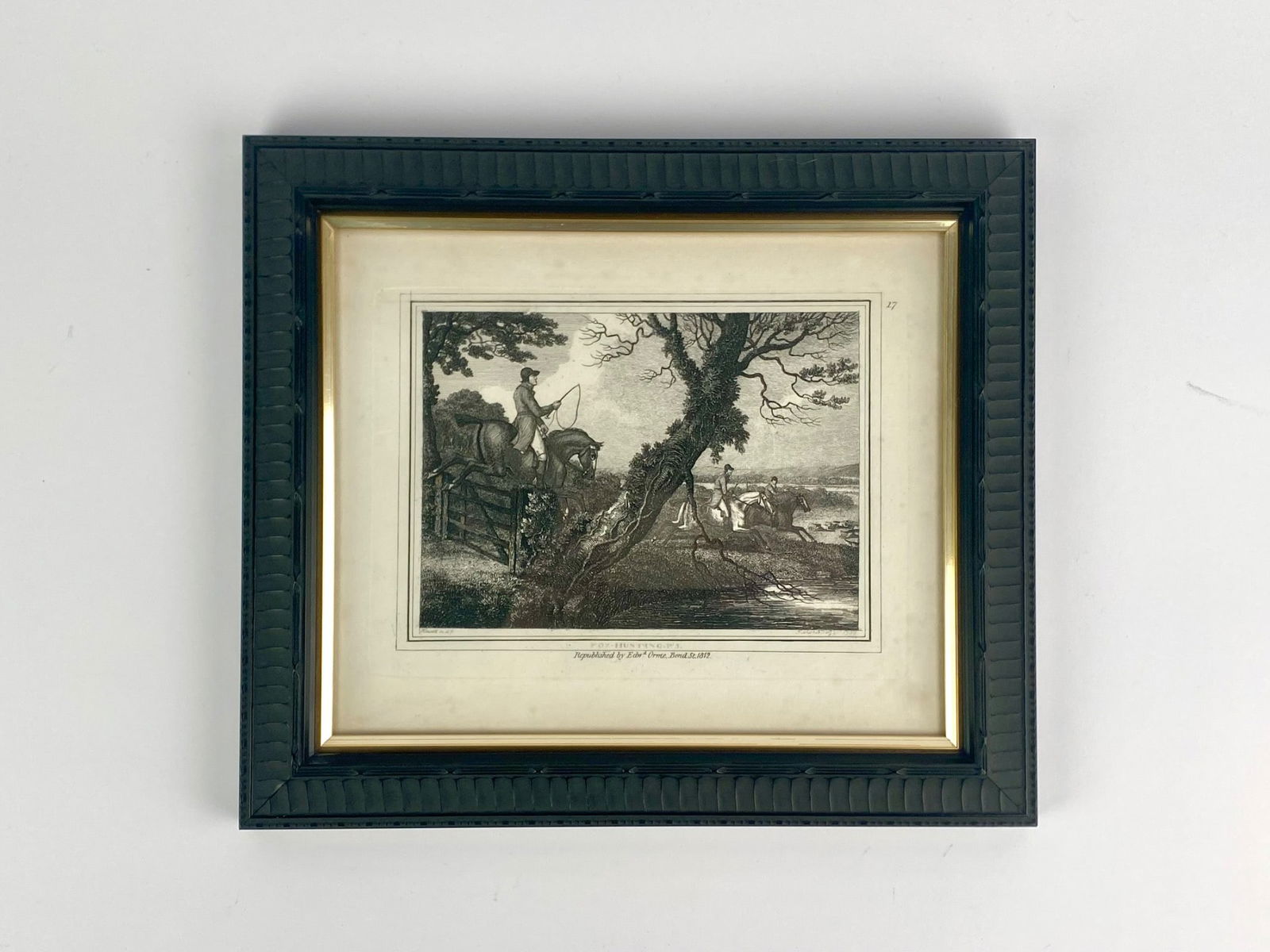 Early 19th Century Copper-Plate Engraving ‘Fox-Hunting P.5’ 1812 (1 of 6)