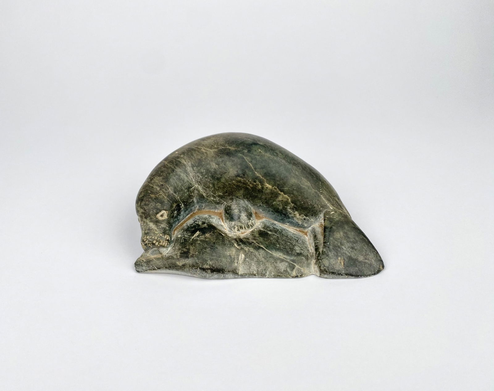 Inuit Soapstone Seal Sculpture, Mid 20th Century, Signed Tookak (1 of 10)