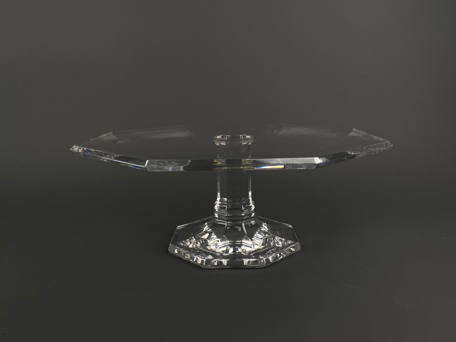Tiffany & Co. Crystal Octagonal Pedestal Cake Stand (1 of 7)