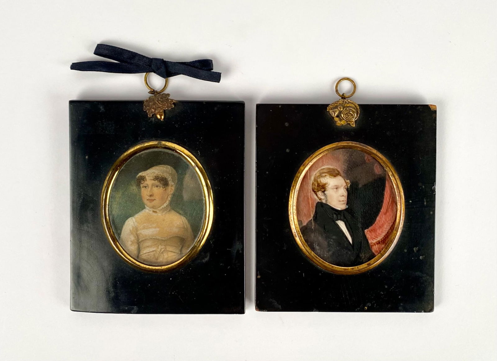 Pair of Early 19th Century English Miniature Portraits (1 of 7)