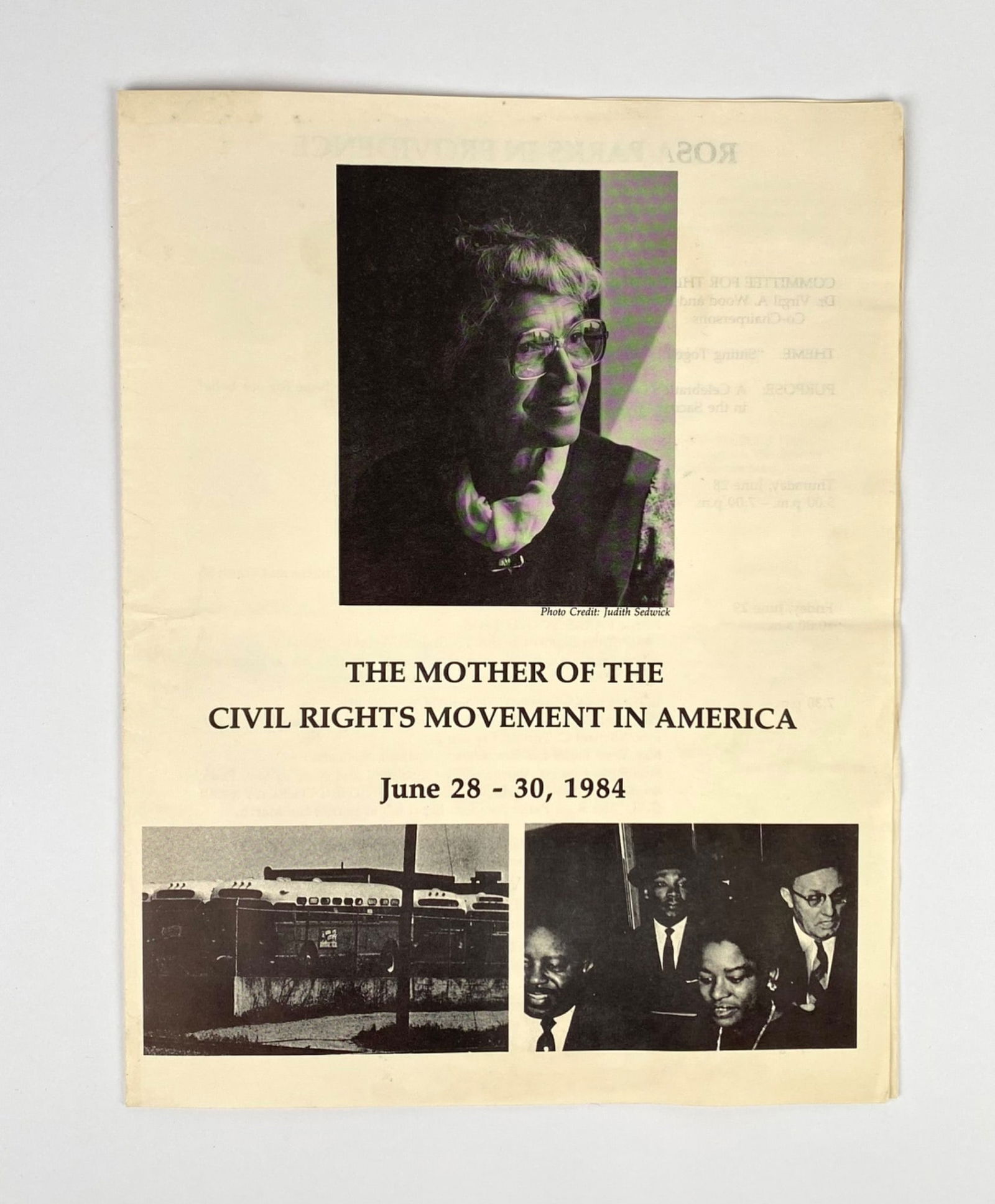 Rosa Parks – Detroit NAACP Freedom Fund Banquet Program 1984 (1 of 8)