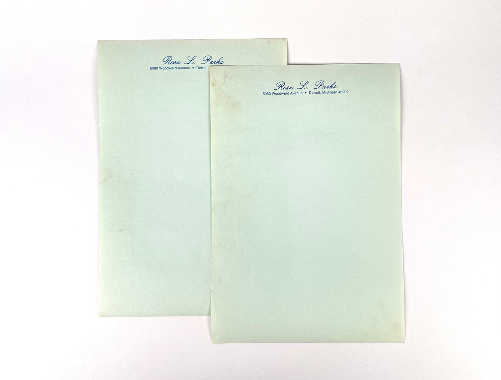 Rosa Parks – Two Personalized Detroit Letterheads Congressional Era (1 of 8)