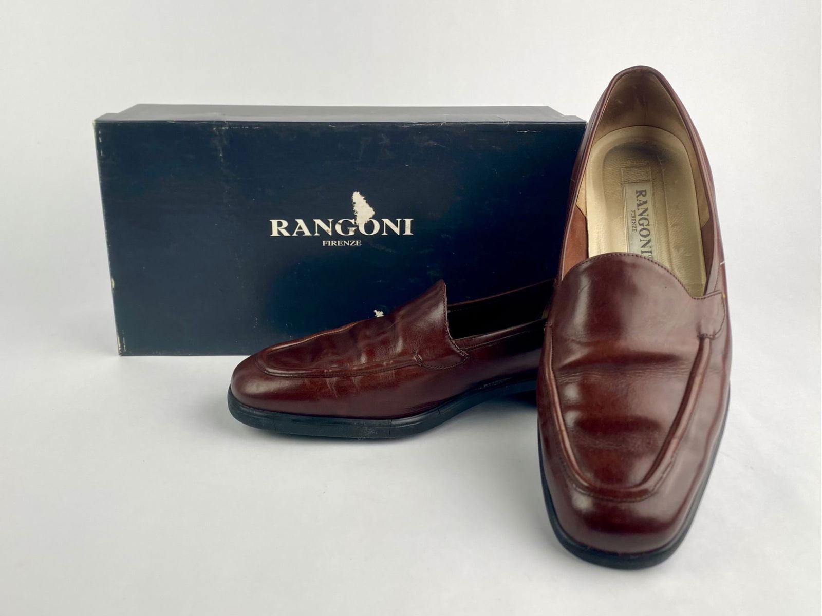 Rangoni Firenze Brown Calf Leather Loafers. Size 9N (1 of 8)