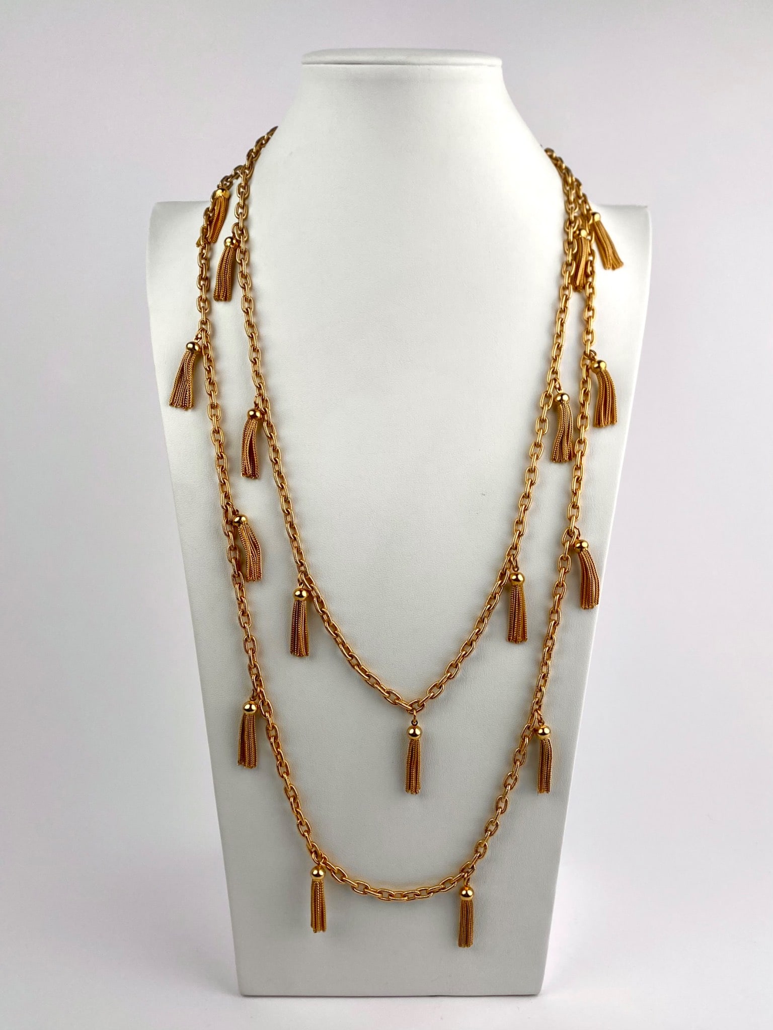 Vintage Gold-Tone Tassel Chain Necklace (1 of 7)