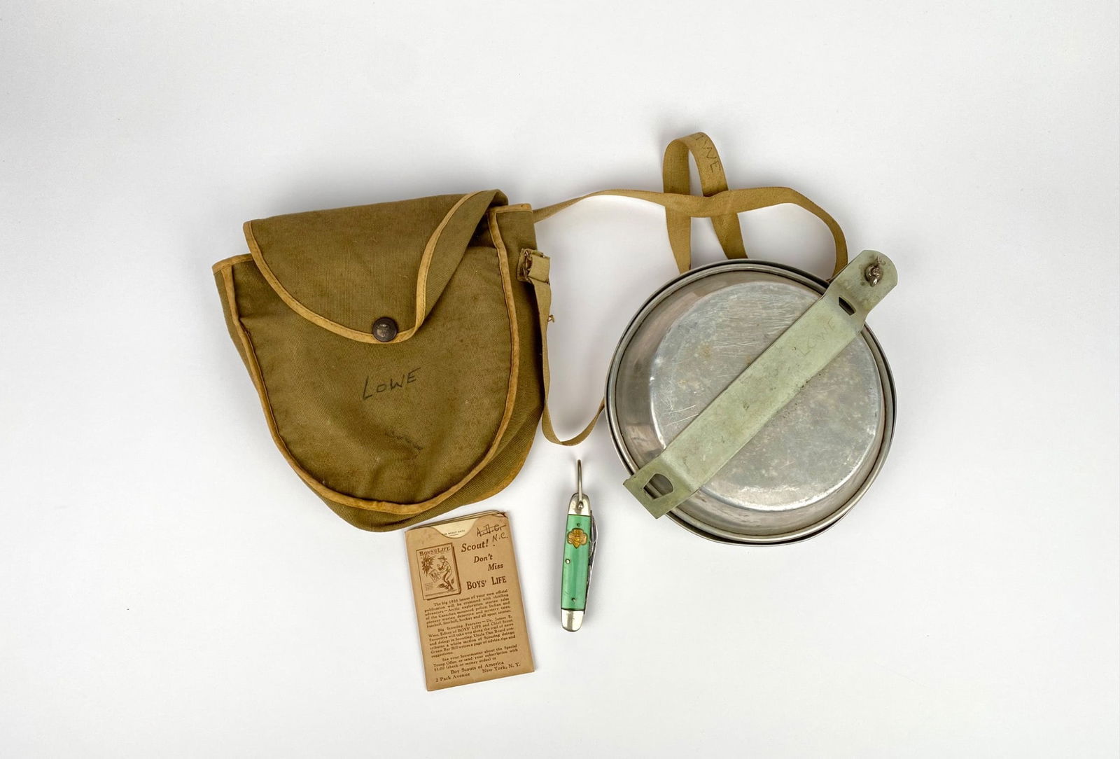 Vintage Boy Scouts of America Ephemera & Camping Lot Including Knife & Mess Kit (1 of 7)