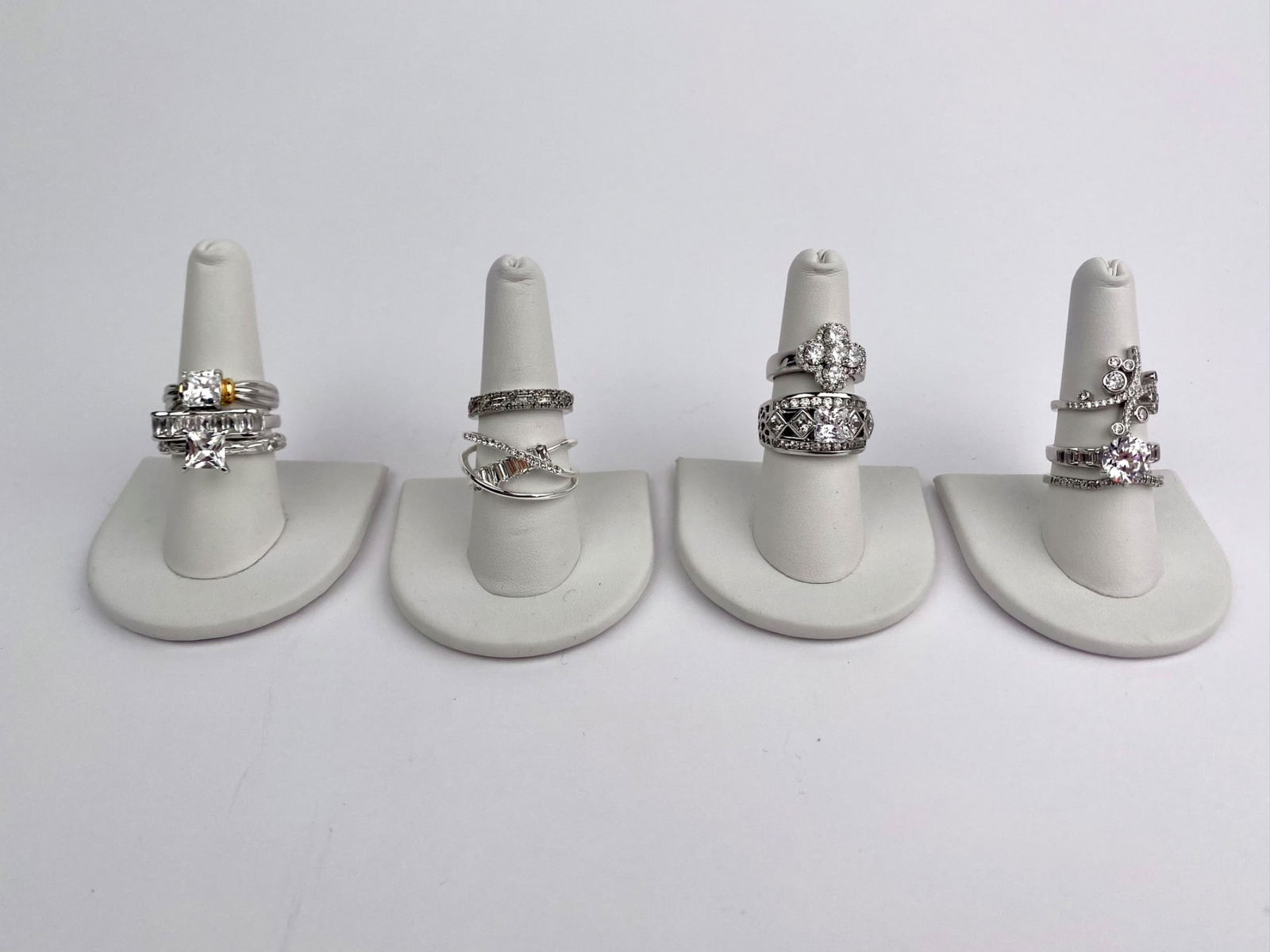 Mixed Sterling Silver & CZ Ten Piece Ring Collection (1 of 11)