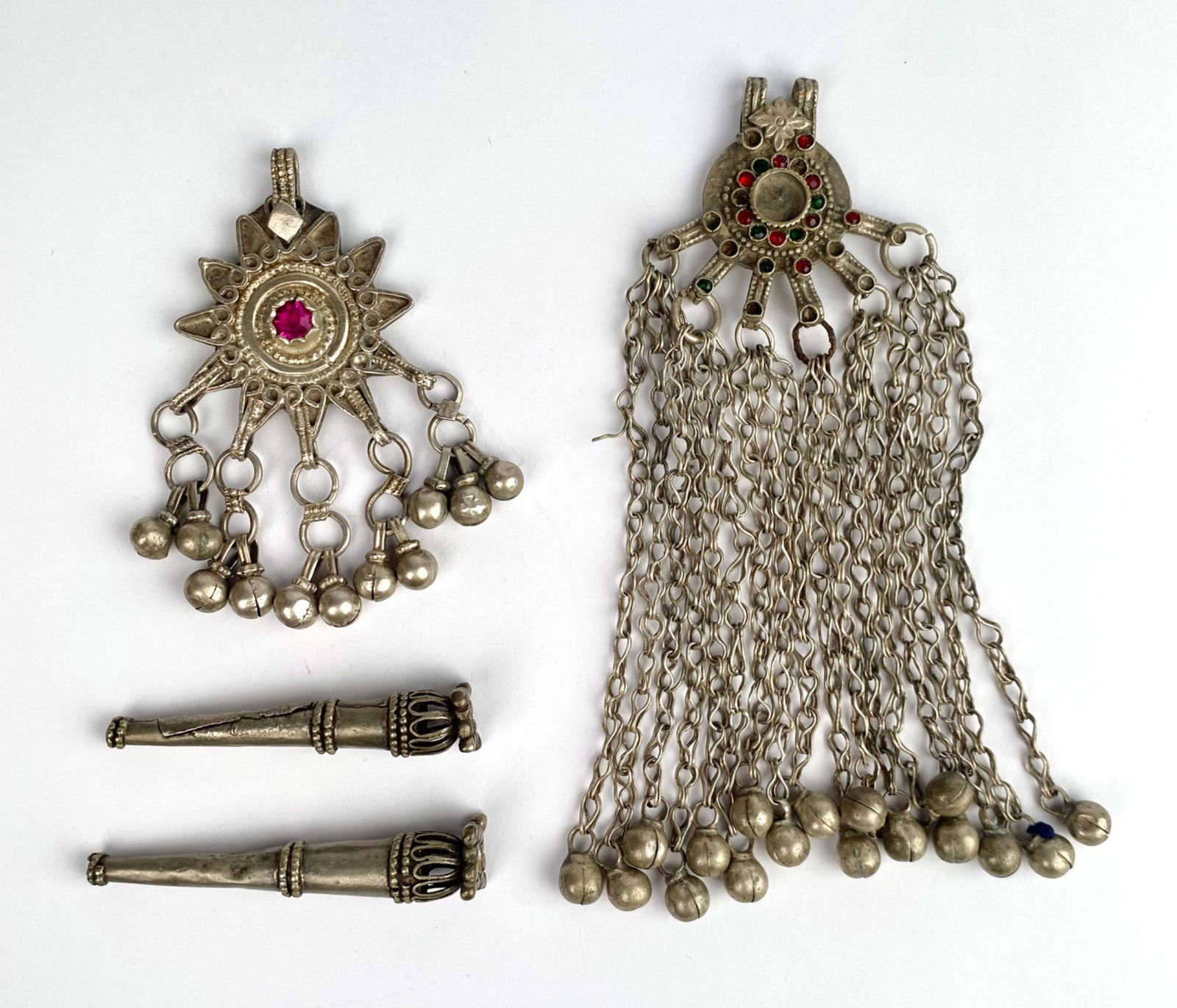 Vintage Afghan/Kuchi Tribal Silver Alloy Pendants & Jewelry Components (1 of 9)