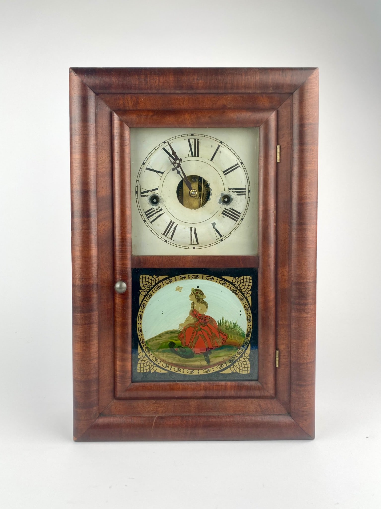 Antique Seth Thomas Patent Shelf Clock with Reverse-Painted Glass Tablet (1 of 12)