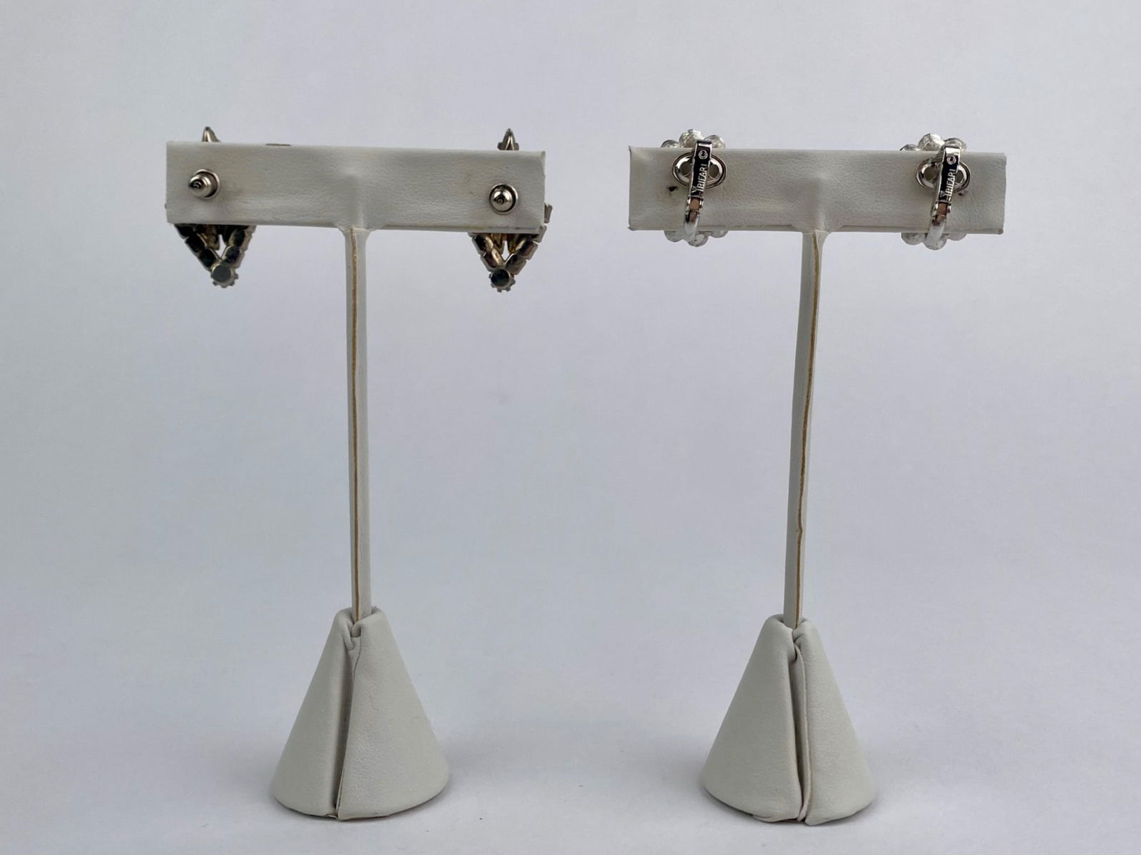 Group of Vintage Blue Rhinestone Clip-On Earrings, Including Trifari - 7