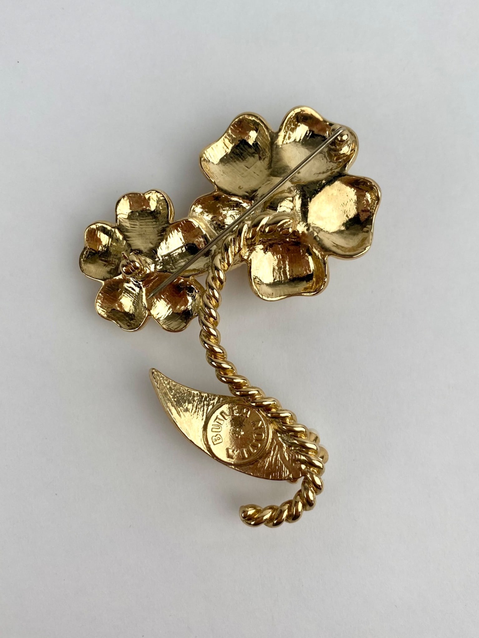 Vintage Gold-Tone Floral Brooch Set Including Butler & Wilton - 7