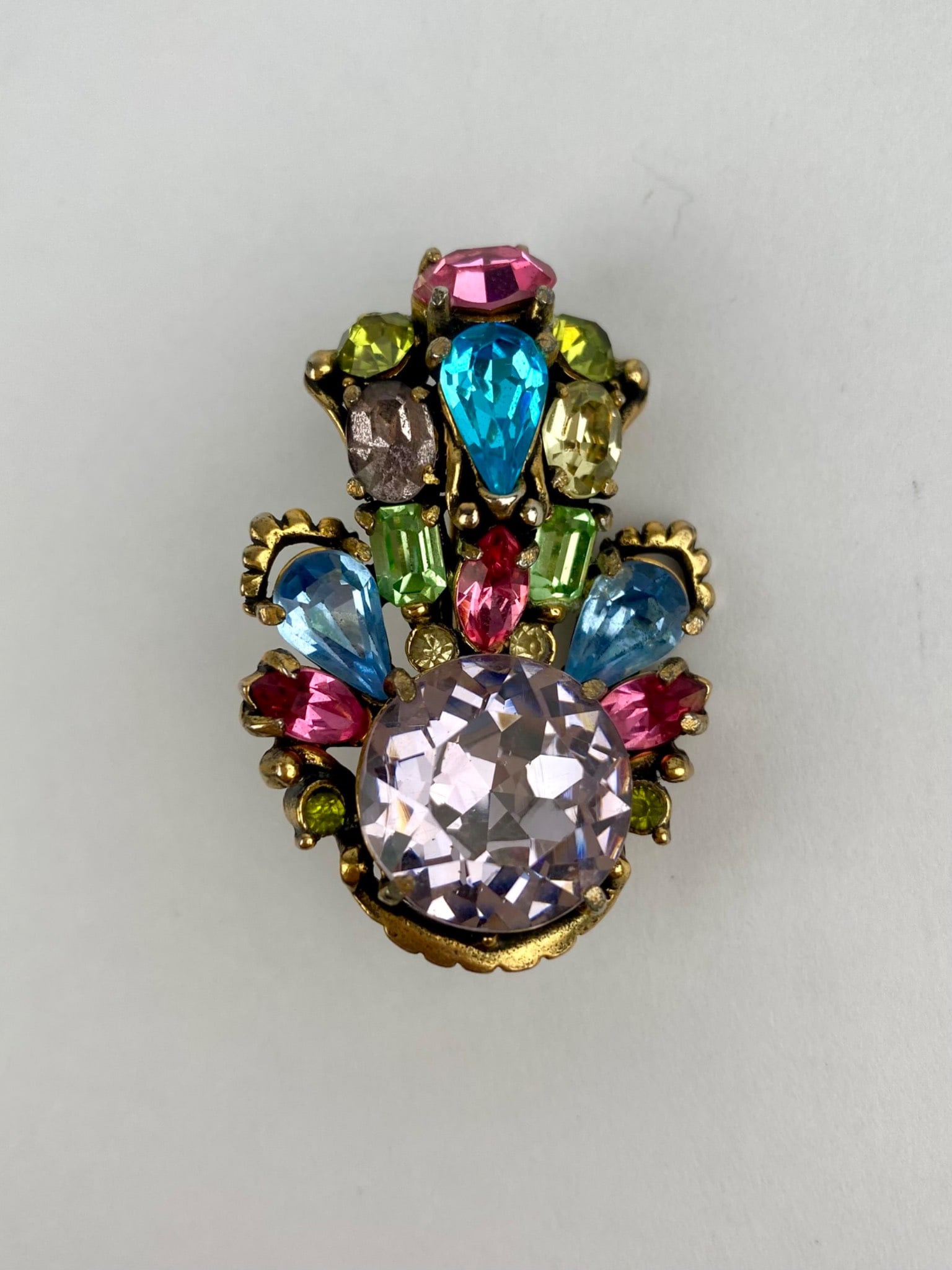 Vintage Barclay Rhinestones Necklace with Craft 1953 Brooch - 7