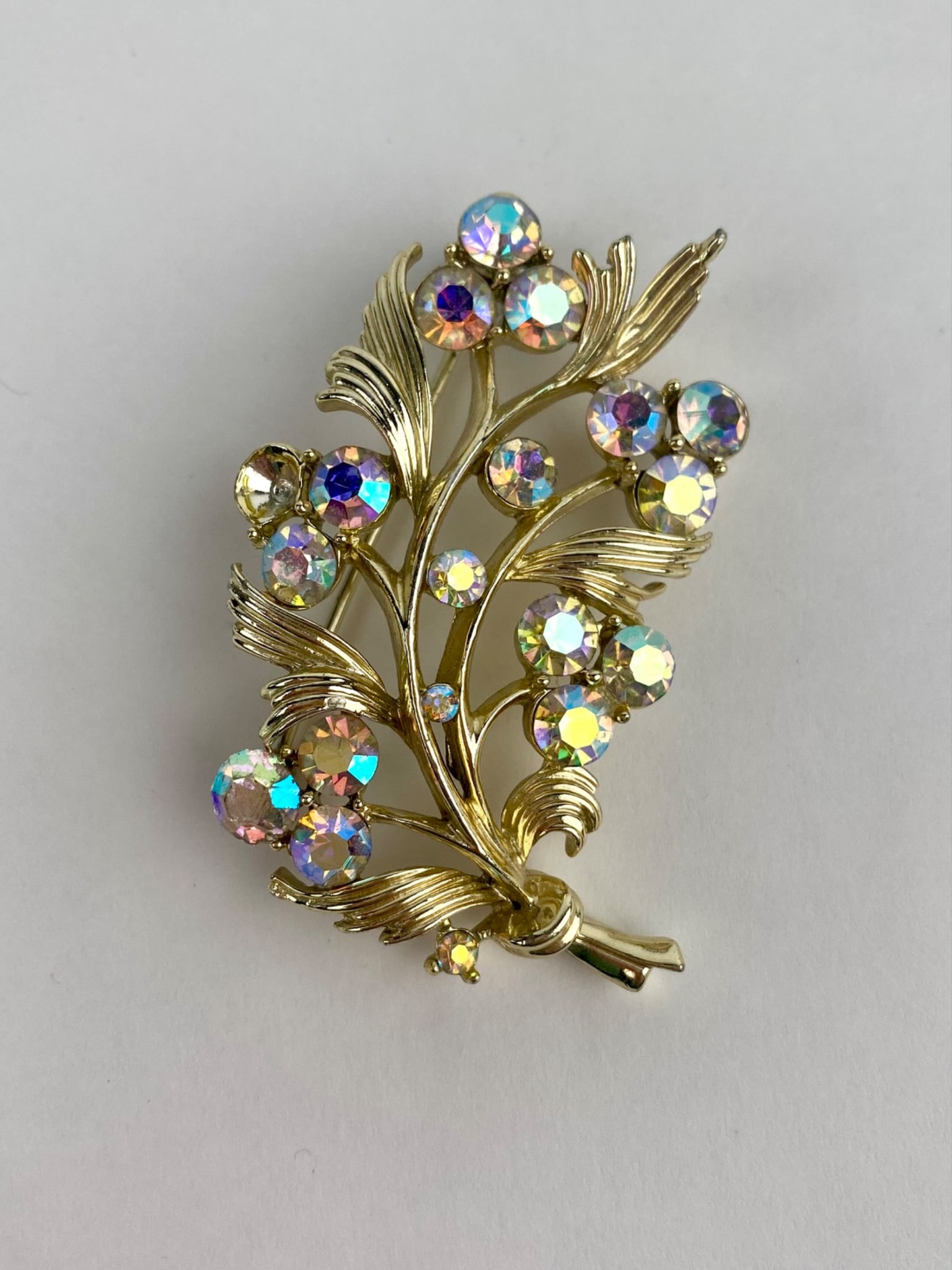 Three Vintage Floral Brooches Including Nettie Rosenstein, Coro, and Lisner - 2