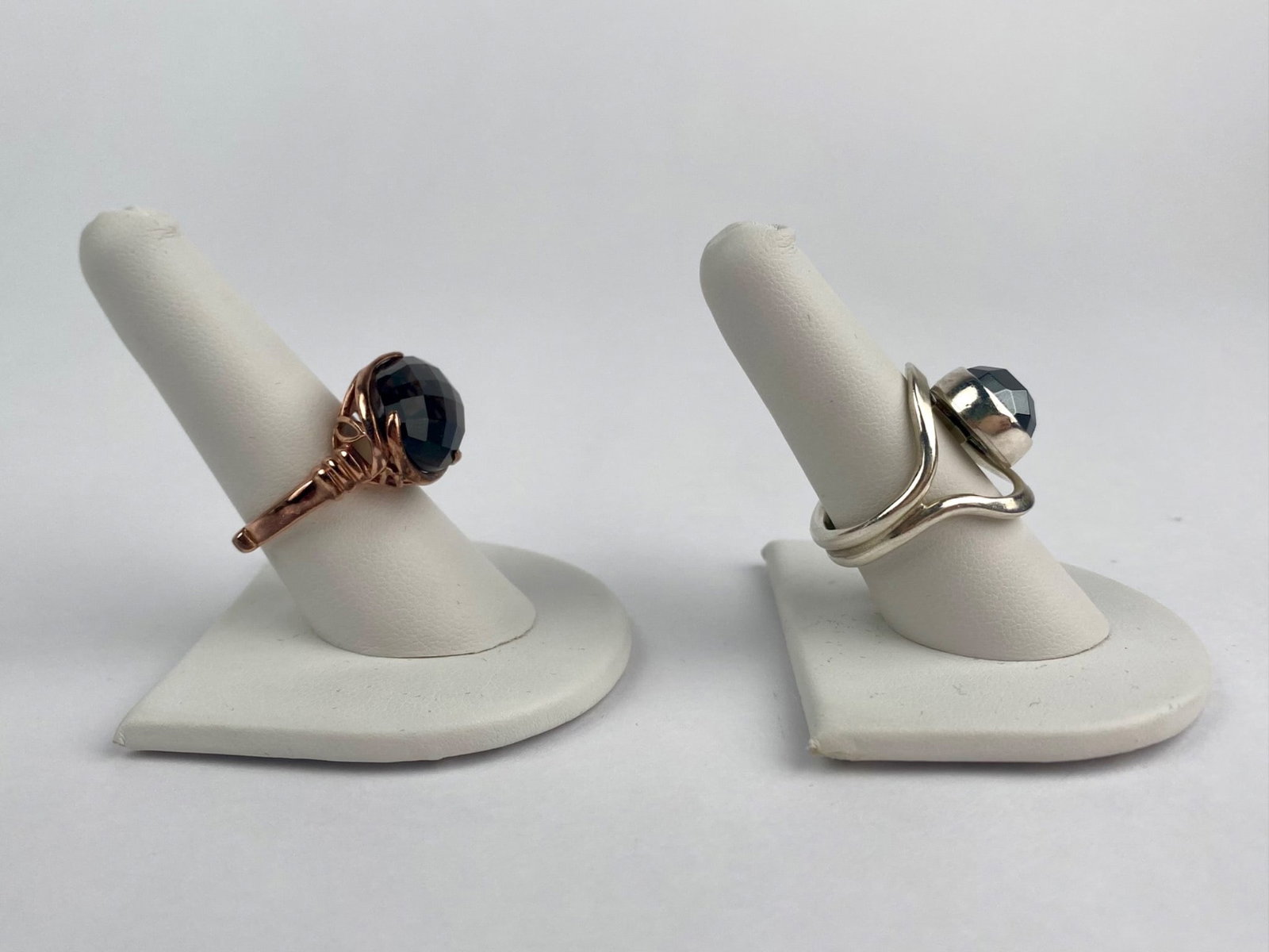 Four Sterling Silver Cabochon Rings - 3