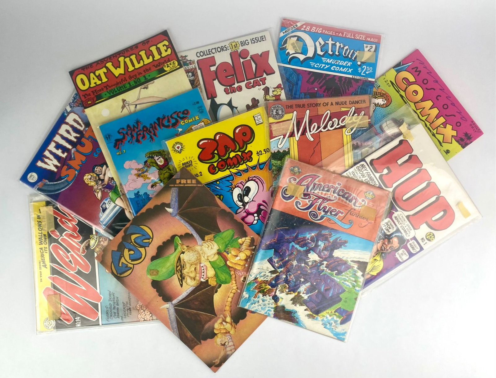 Group of 12 underground and alternative comix from the late 20th century independent comics (1 of 7)