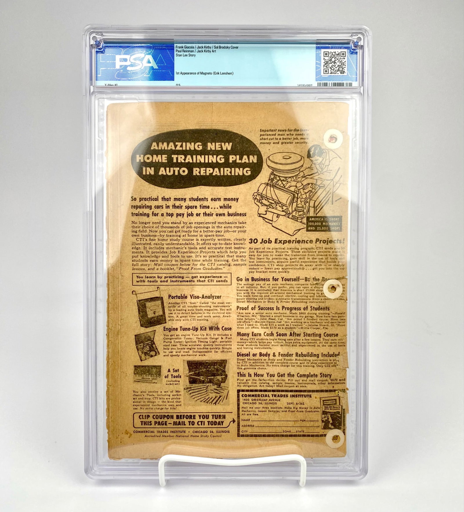 X-Men #1, September 1963, PSA Graded 0.5 - 5