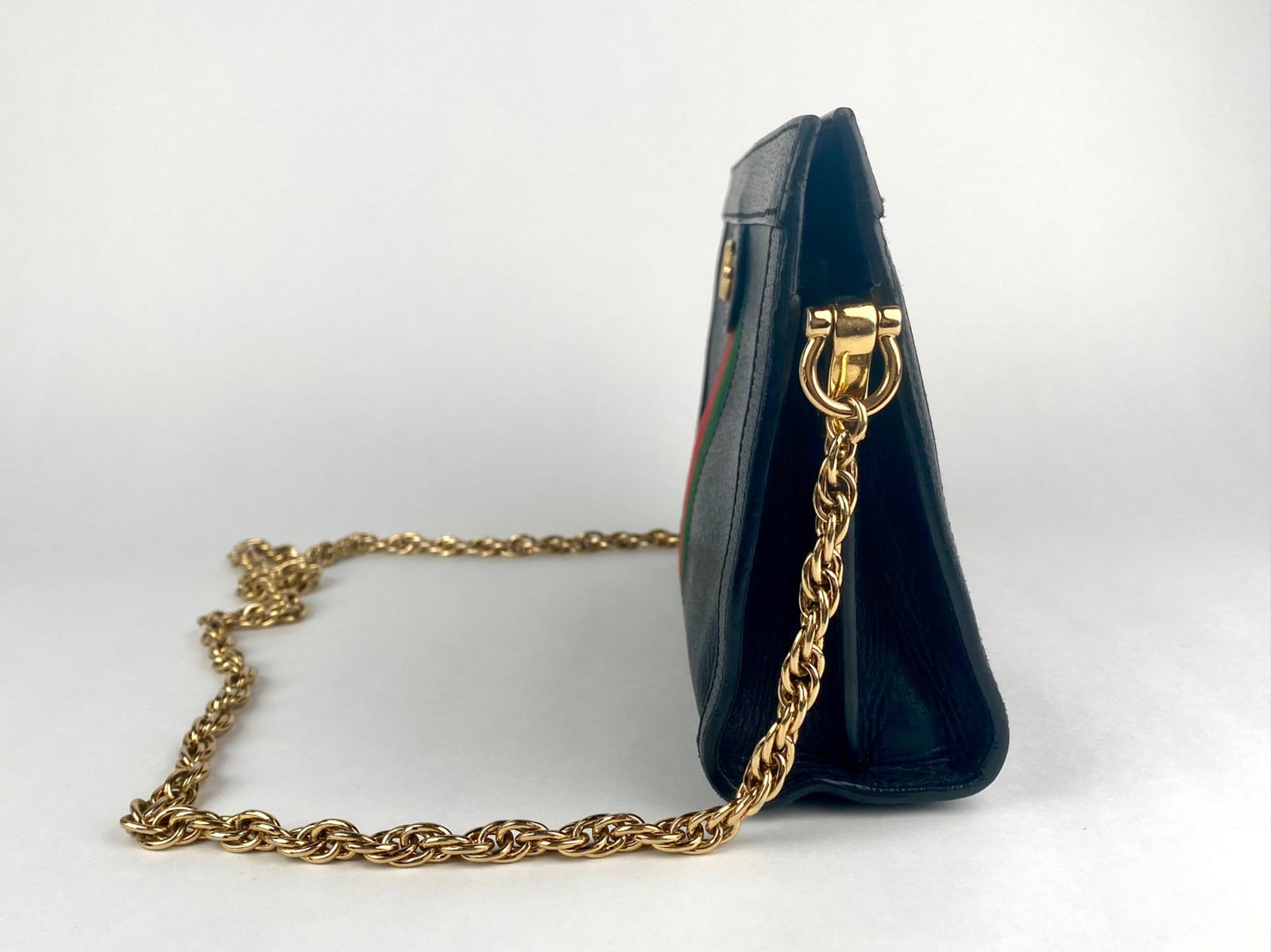 Gucci Ophidia Web Stripe Leather Chain Shoulder Bag w/ Box - 5