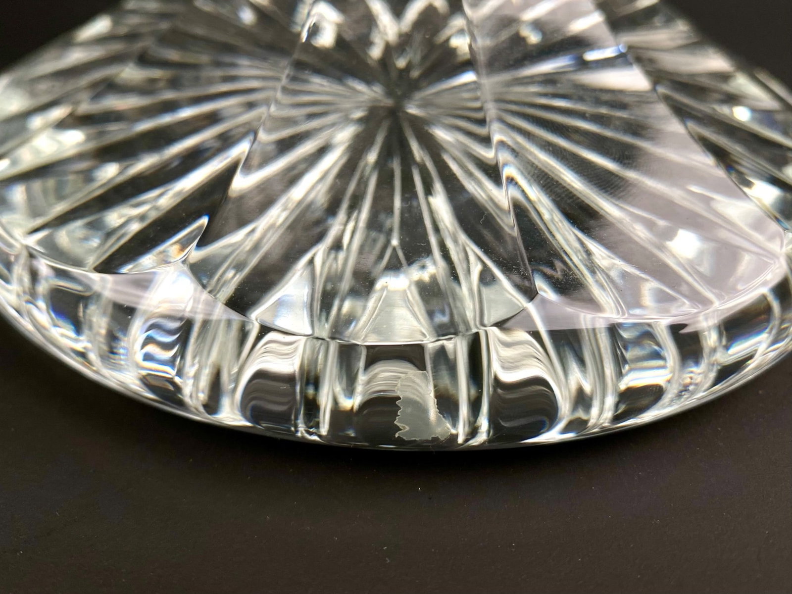 Waterford Cut Crystal Pedestal Vase with Scalloped Rim - 12