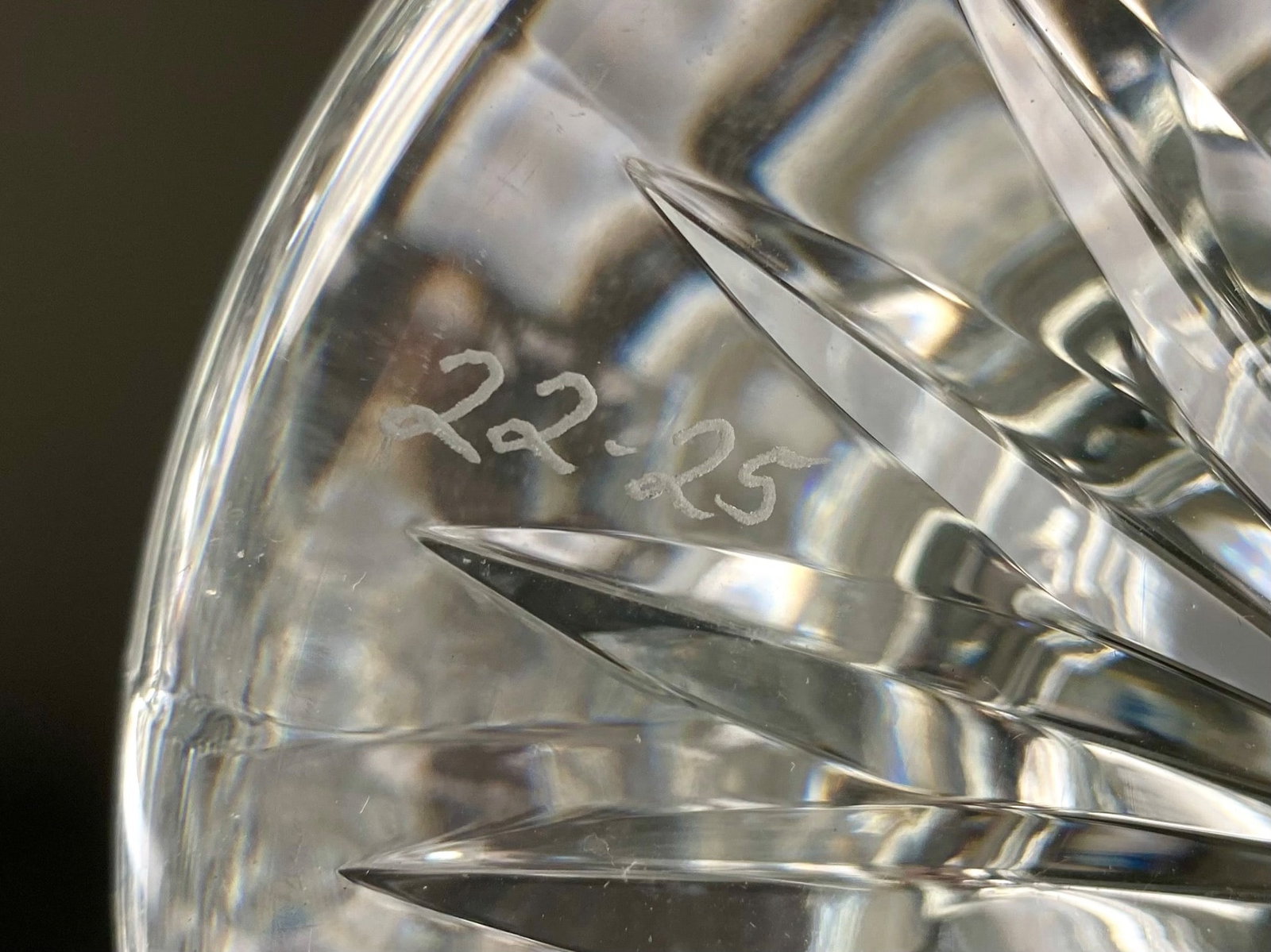 Waterford Cut Crystal Pedestal Vase with Scalloped Rim - 9