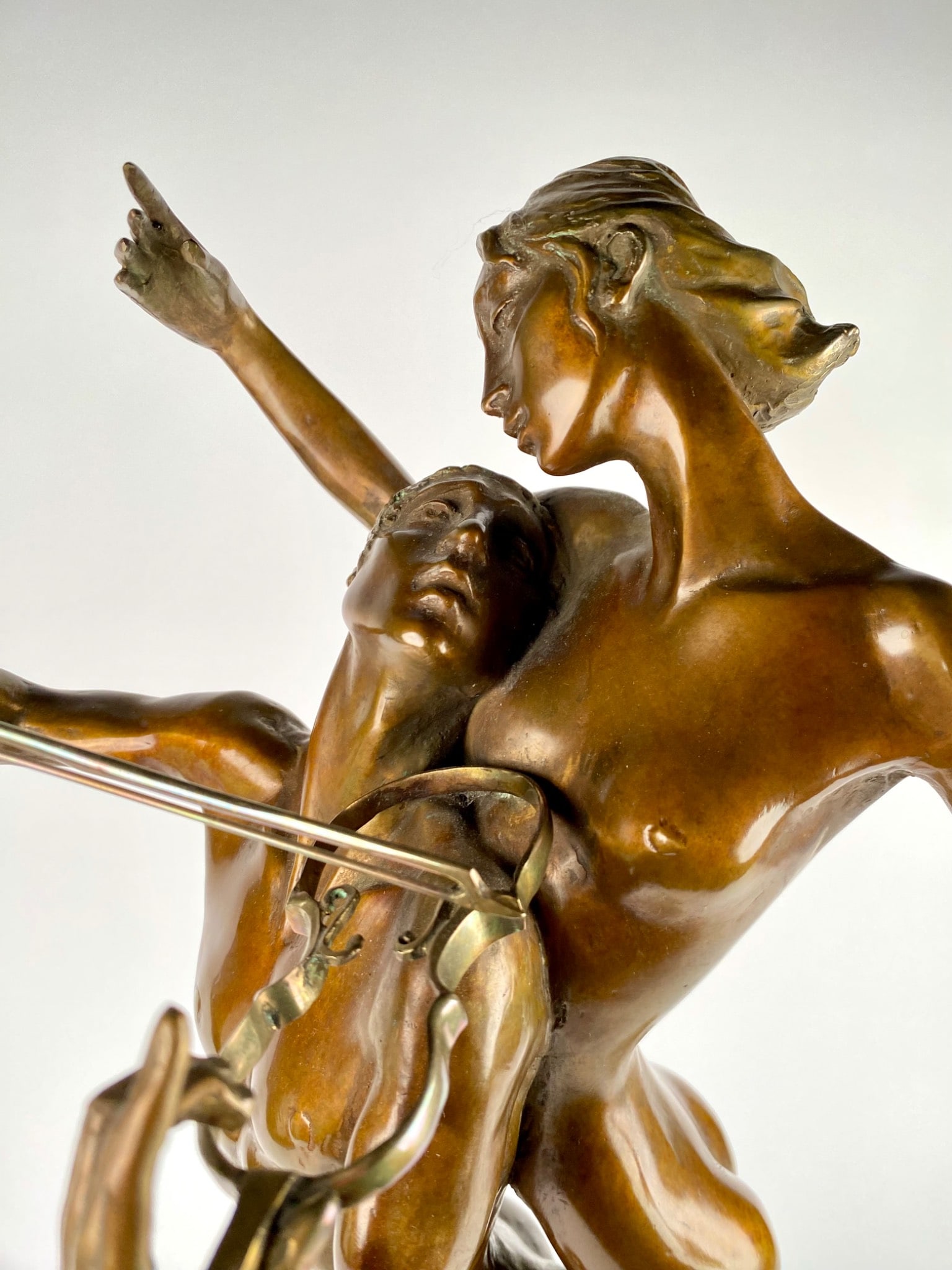 M. Frid Bronze Sculpture ‘Violinist & Muse,’ Limited Edition 97/195 - 6