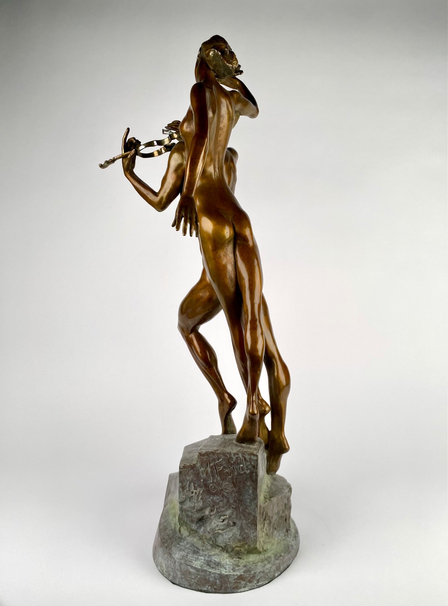 M. Frid Bronze Sculpture ‘Violinist & Muse,’ Limited Edition 97/195 - 7
