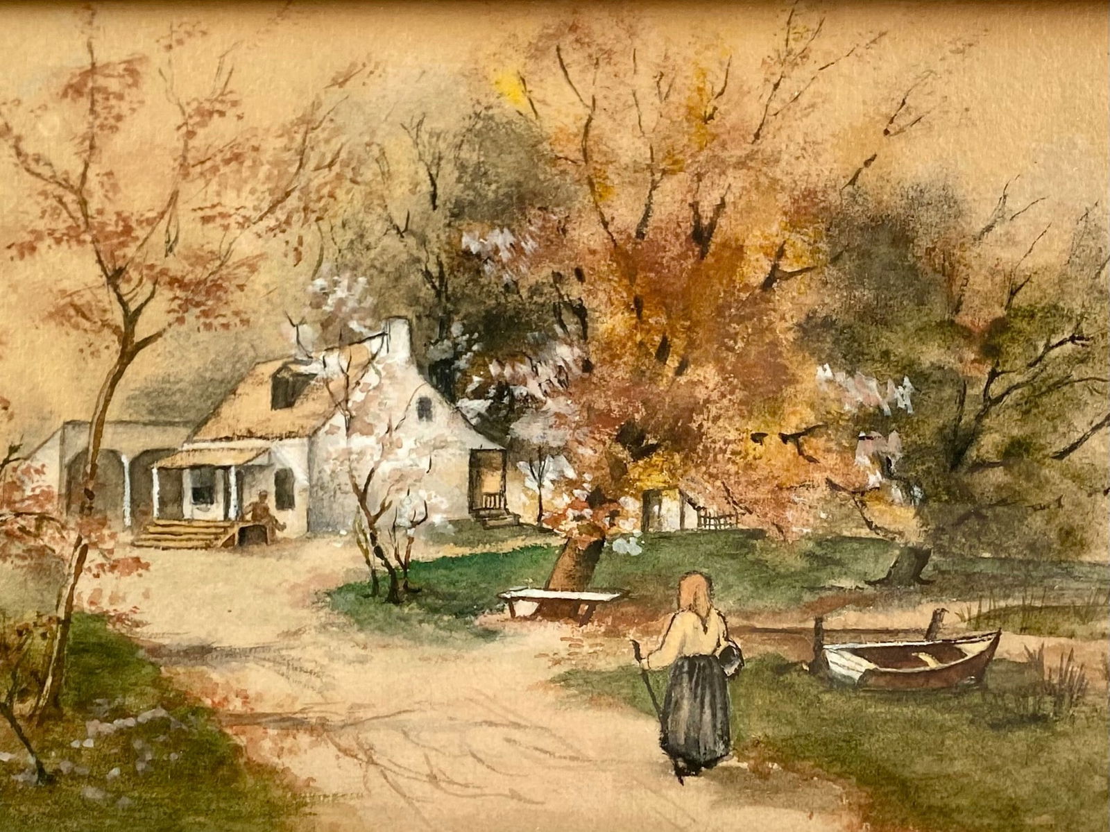 Framed Landscape Watercolor Signed Lury E. Koppitz, Dated 1908 - 4