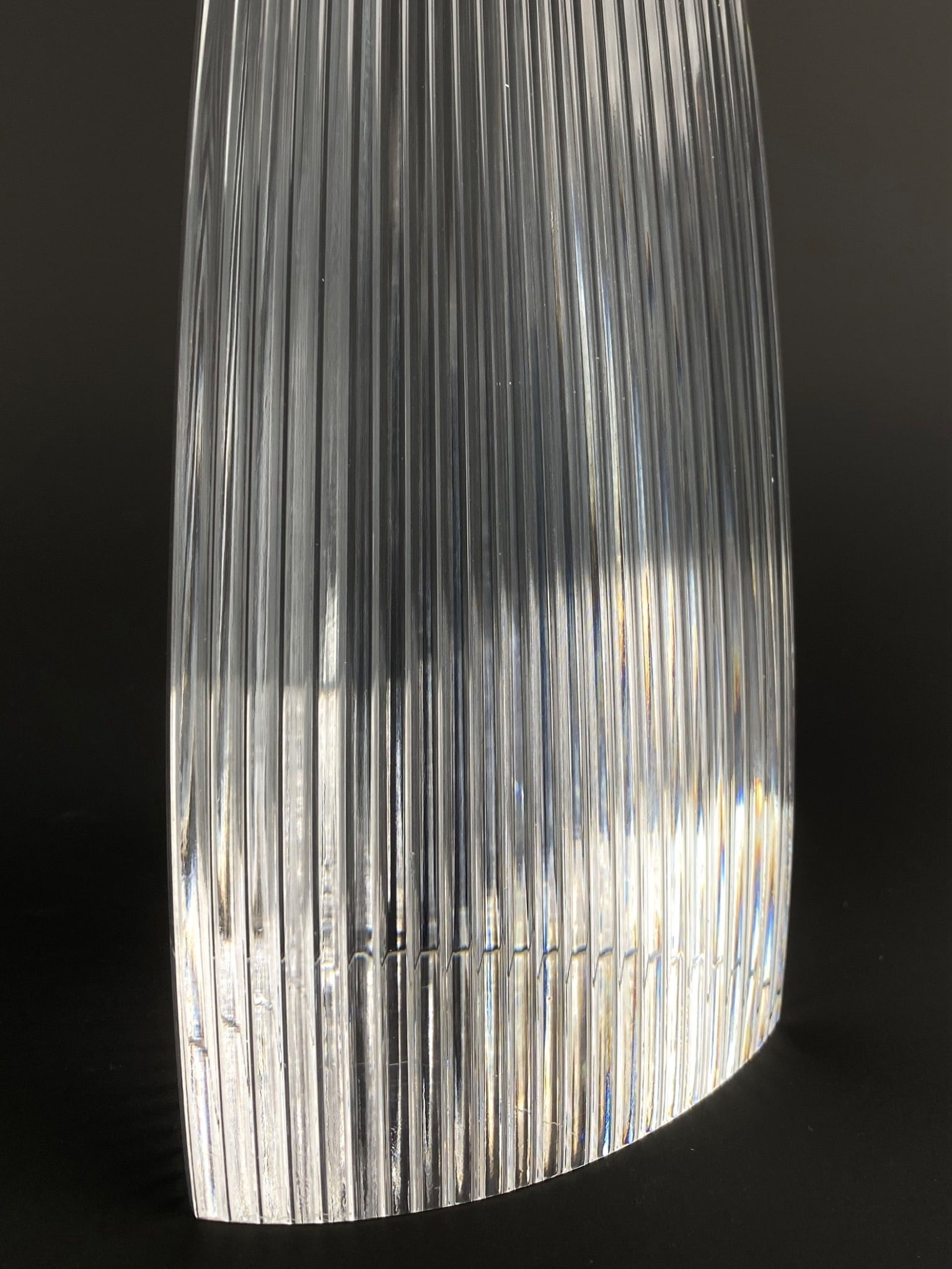 Tiffany & Co. Crystal Ribbed Triangular Candlestick Holder - 5