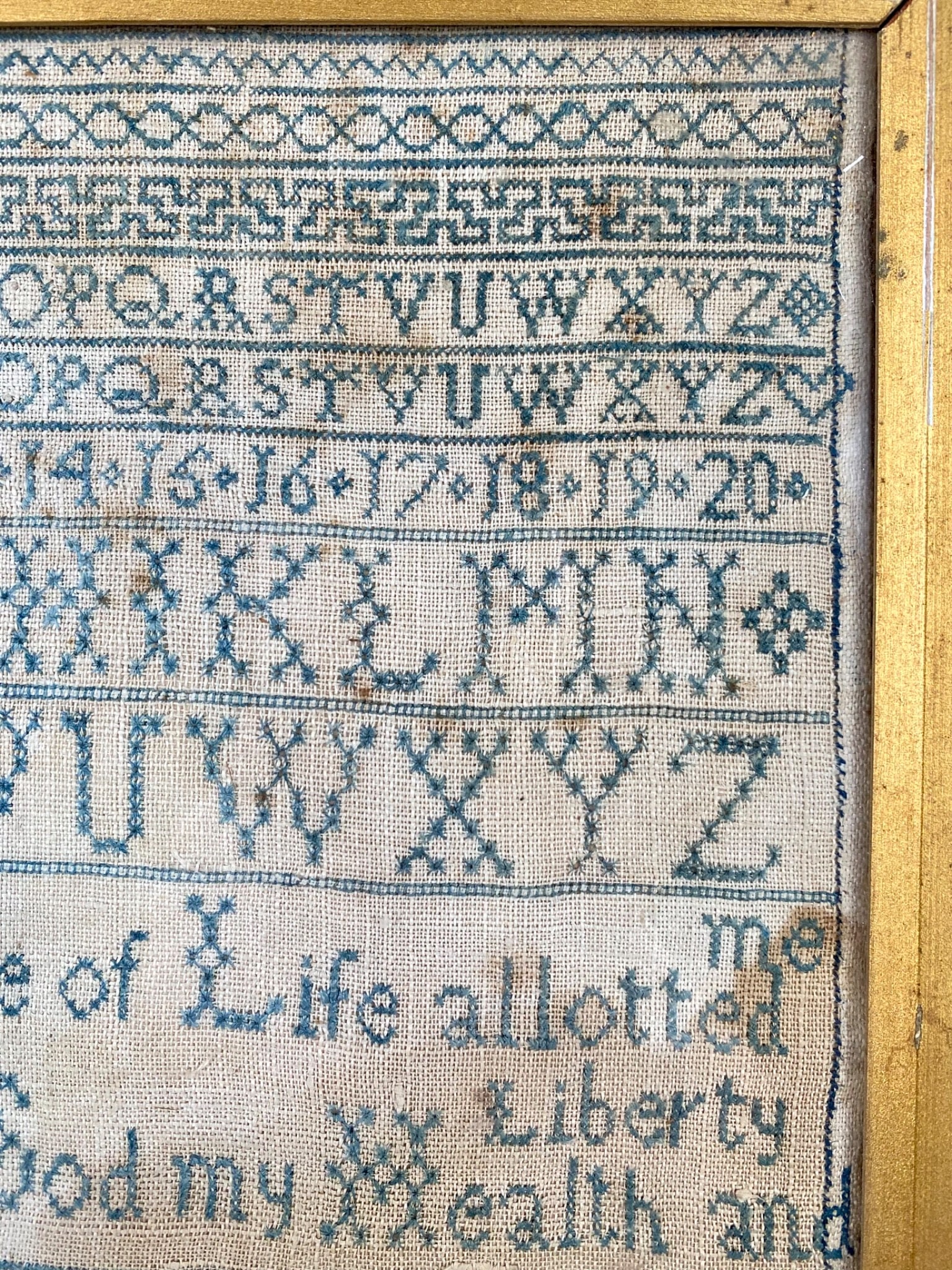 1779 Ann Appleton Framed Needlework Sampler - 3