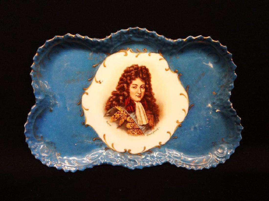 Hand Painted Carlsbad Austrian Portrait Plate of Dufour (1 of 4)