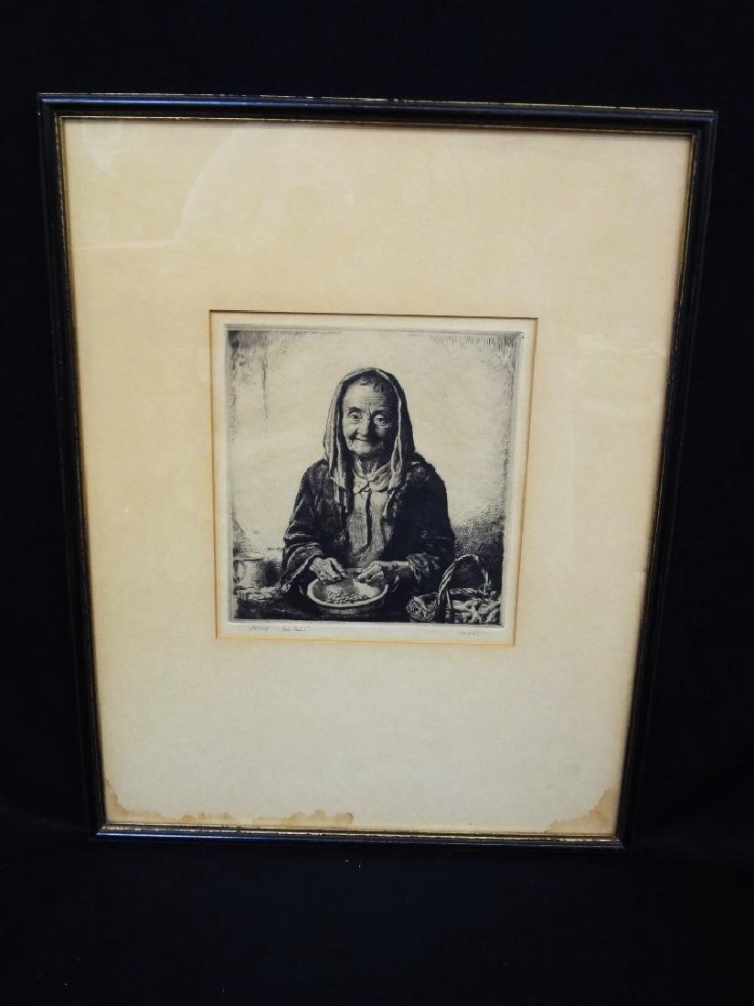 (2) H.J. Harvey Etchings: "Old Nan", "The Nomad" (1 of 5)