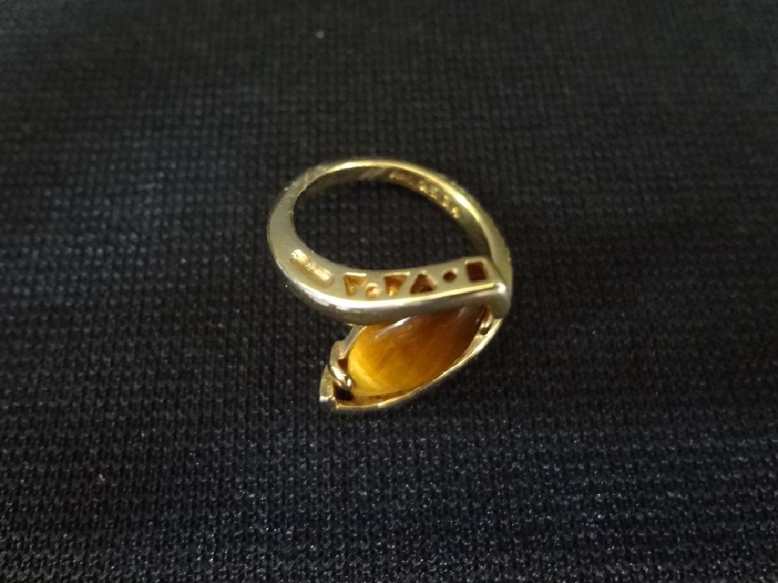 18K Gold Cocktail Ring with Tiger Eye Stone (1 of 2)