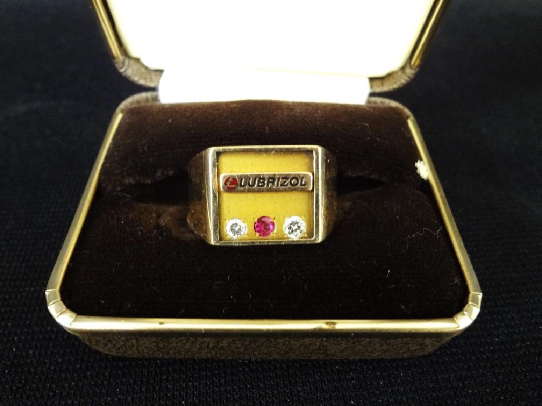 10K Gold Men's Ring: Ruby, Diamond Accent .47 Troy (1 of 4)