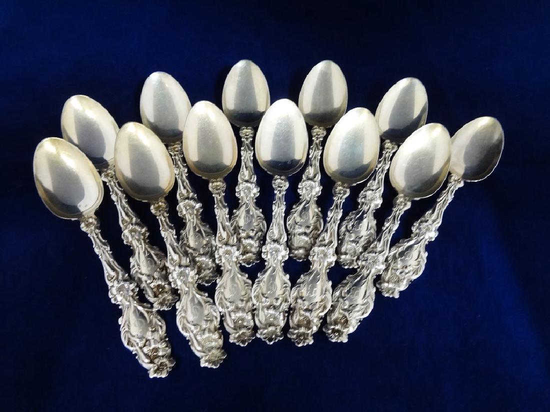(12) Whiting Sterling Silver Tea Spoons "Lily" Pattern (1 of 4)
