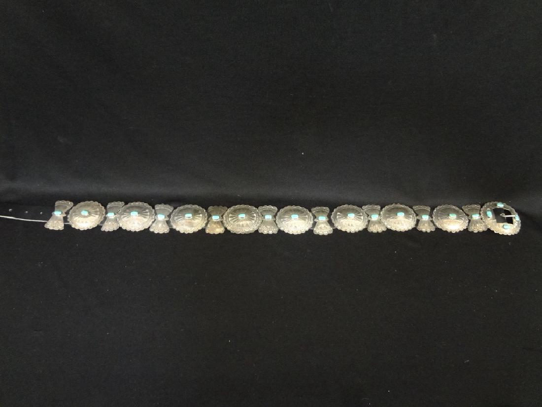 Hopi Indian Sterling Silver Concho Belt 400 grams (1 of 7)