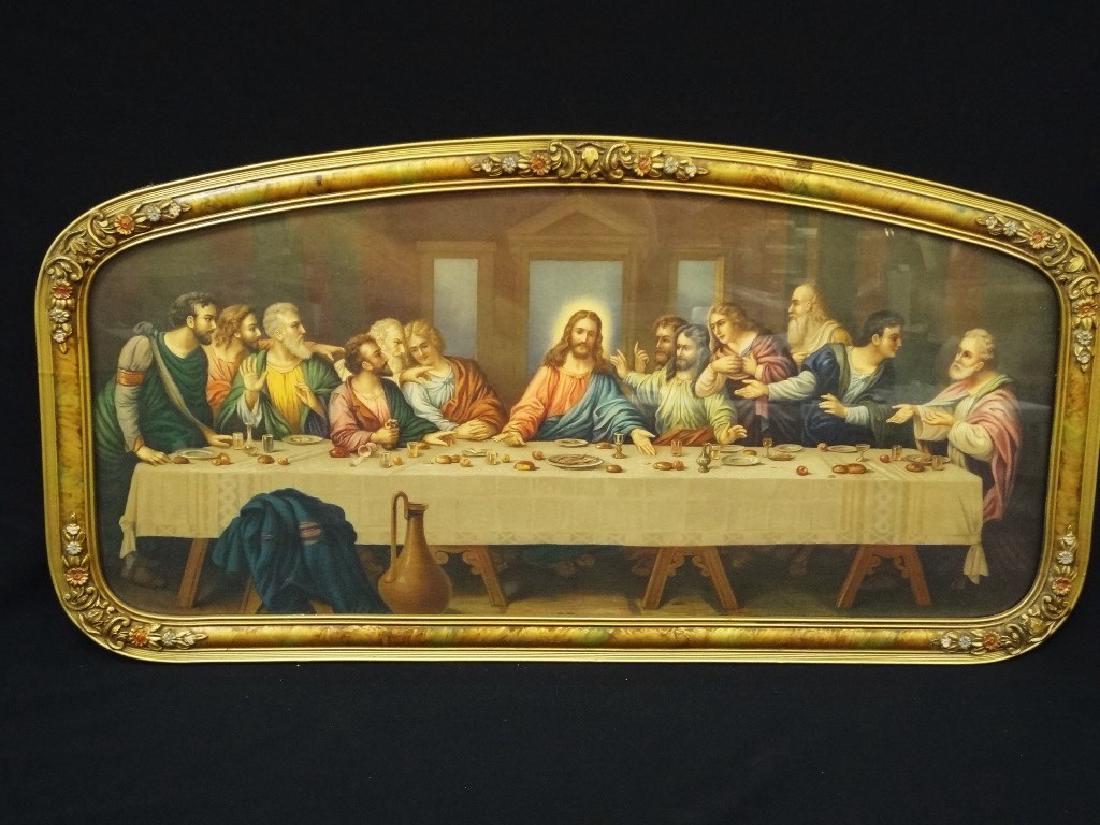 Art Nouveau Arch Top Frame with Early Icon Lithograph (1 of 5)