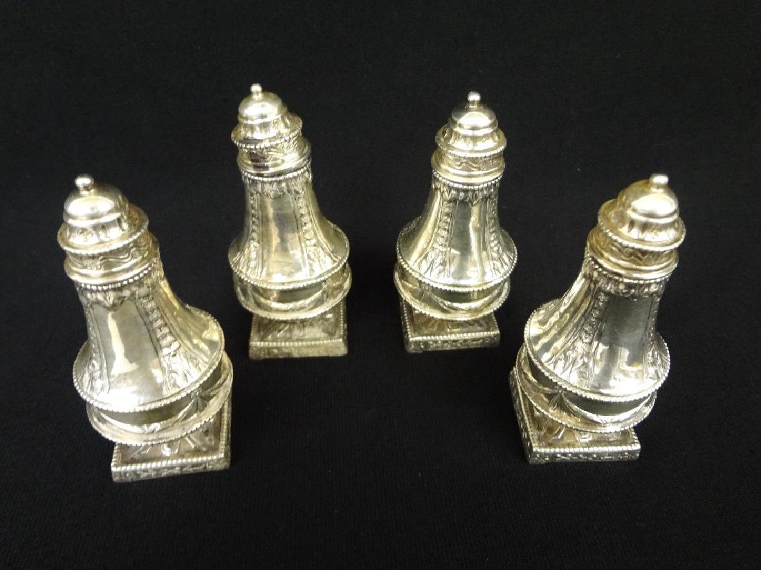 (2) Pairs Sterling Silver English Salt and Pepper (1 of 6)