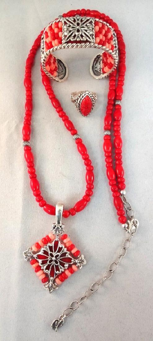 Carolyn Pollack Sterling Silver Shades of Coral (1 of 8)