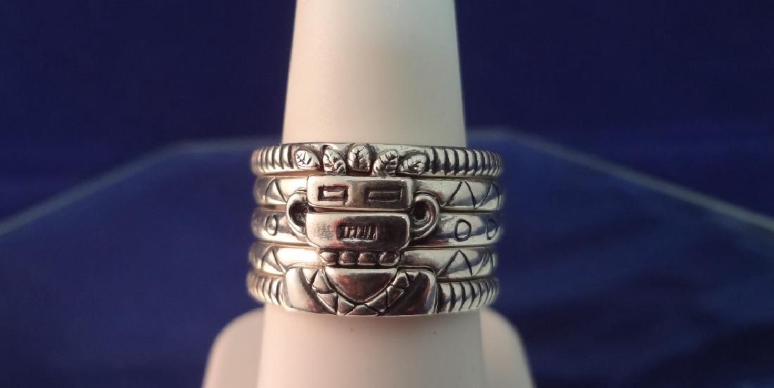 Carolyn Pollack Sterling Silver Kachina (5) Stackable (1 of 2)