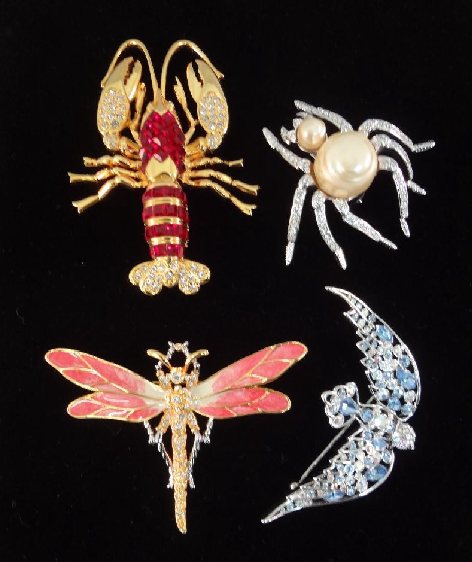 Nolan Miller Vintage Brooches: Lobster, Dragonfly, (1 of 6)