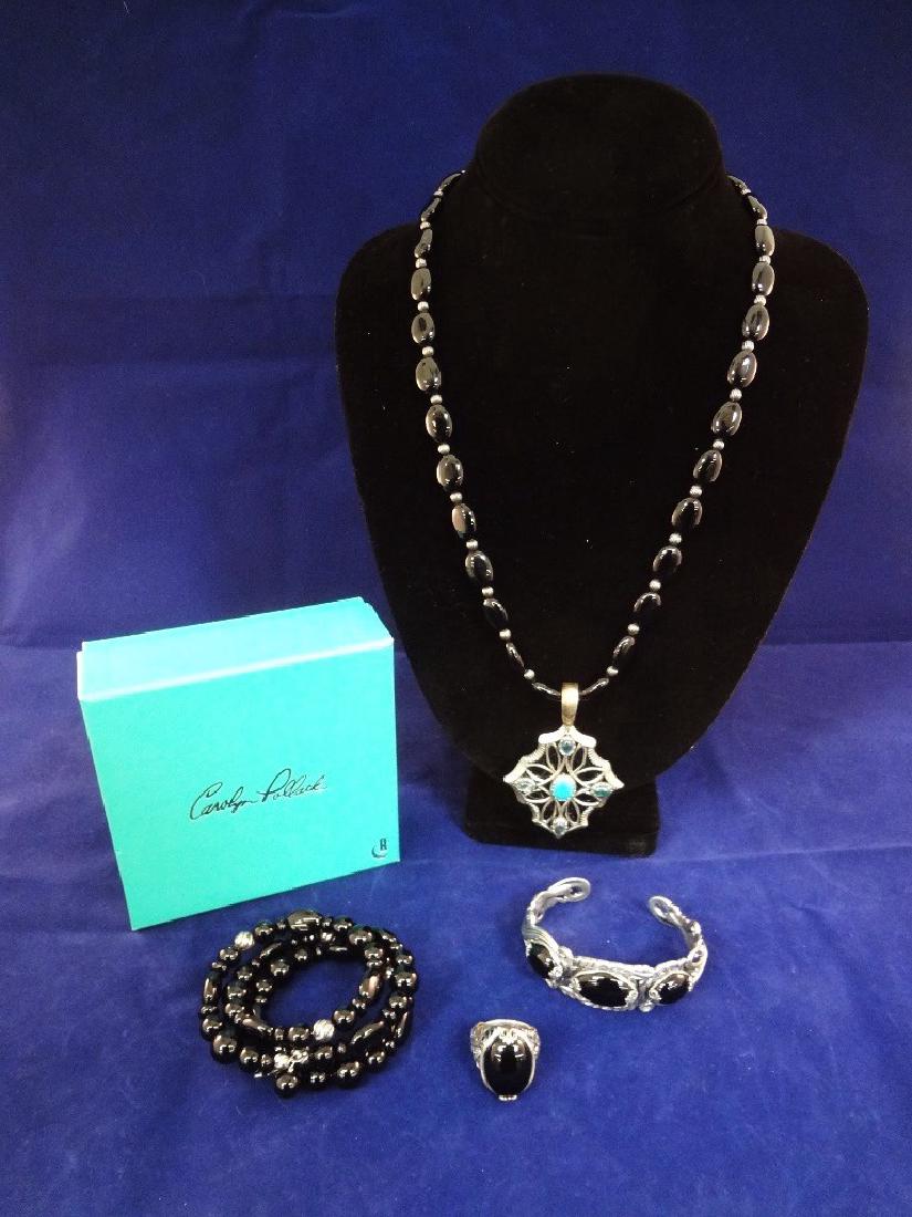 Carolyn Pollack Sterling Silver Onyx Jewelry Suite: (1 of 6)