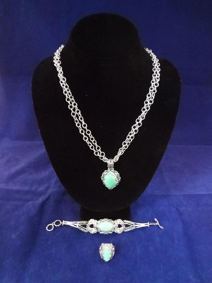 Carolyn Pollack Sterling Silver Turquoise Jewelry Suite (1 of 8)